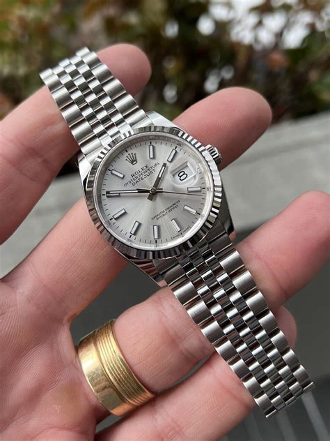 rolex datejust 36 pre owned|rolex datejust silver dial 36mm.